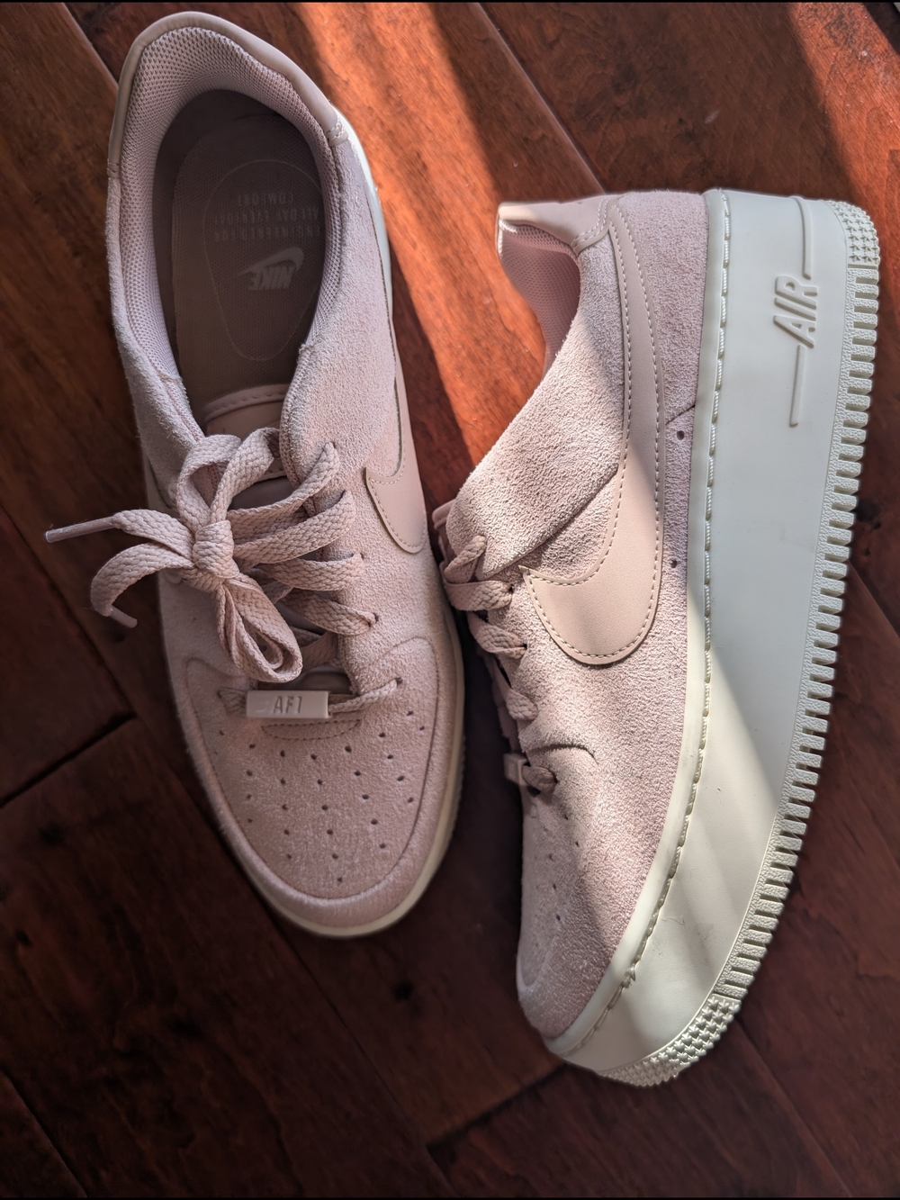 Nike Air Force 1 Suede Sneakers - Sage Low (Blush Particle Beige)